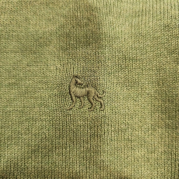 Magee 1866 Sweater Mens XXL "Fits Large" Green 1/4 Zip Long Sleeve 100% Cotton - Picture 6 of 13